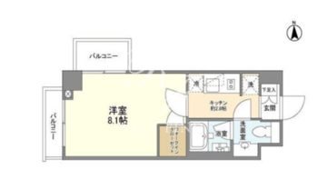 シェノン三軒茶屋 206 間取り図