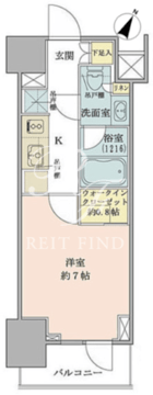 ザ・パークワンズ品川戸越 1203 間取り図
