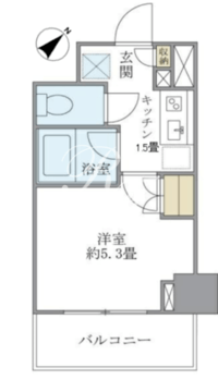 ブリリア日本橋茅場町 508 間取り図