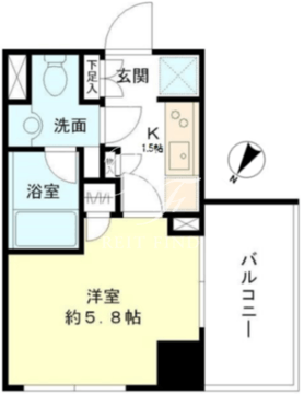 ブリリア日本橋茅場町 408 間取り図