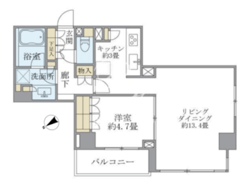 ブリリア日本橋茅場町 1002 間取り図