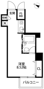 メゾン・ド・ヴィレ麻布台 1006 間取り図