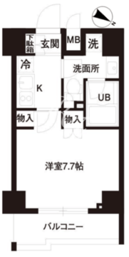レジディア白金高輪 107 間取り図