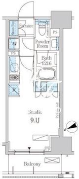 パークアクシス浅草・蔵前 803 間取り図
