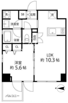 パークサイド錦糸町レジデンス 305 間取り図