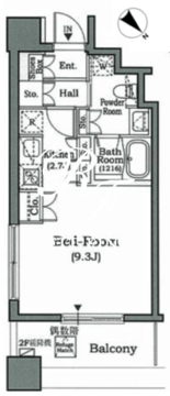 ホライズンプレイス赤坂 905 間取り図
