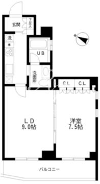 レジディア幡ヶ谷 604 間取り図