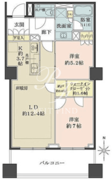 ザ・パークハウス恵比寿 307 間取り図