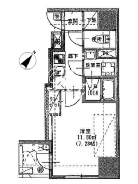 エスレジデンス日本橋浜町 1301 間取り図