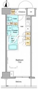 プラウドフラット菊川 505 間取り図