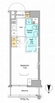 プラウドフラット菊川 711 間取り図