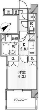 ライオンズシティ白金高輪 202 間取り図
