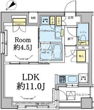 ドゥーエ五反田 601 間取り図