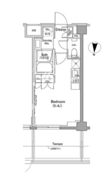 ザ・パークハビオ三軒茶屋テラス 102 間取り図