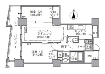 アクティ汐留 414 間取り図
