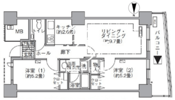 アクティ汐留 3211 間取り図