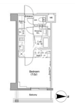 ザ・パークハビオ神泉 503 間取り図