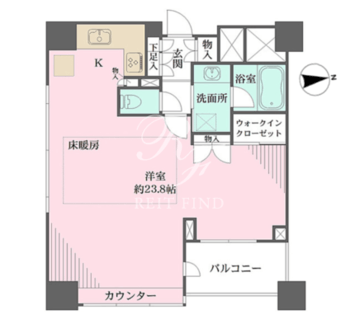 新宿山吹アインスタワー 302 間取り図