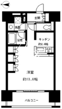 パークキューブ東品川 518 間取り図