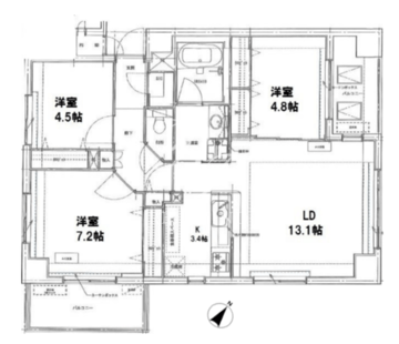 レジディア新川2 603 間取り図