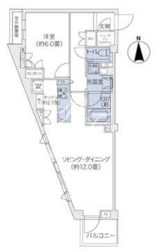 代官山ブレス鉢山 305 間取り図