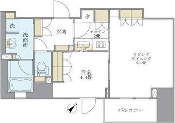 ラドゥセール巣鴨 1005 間取り図