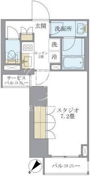 ラドゥセール巣鴨 601 間取り図