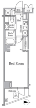 レジディア西小山 411 間取り図