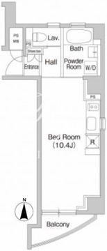 プライムアーバン麻布十番2 603 間取り図
