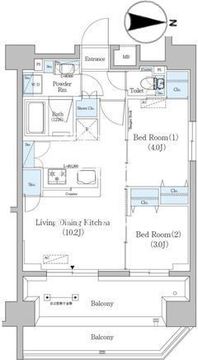 アーバネックス蔵前 802 間取り図