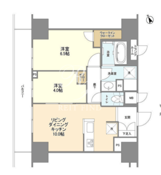 ＢＬＥＳＳ蔵前 804 間取り図