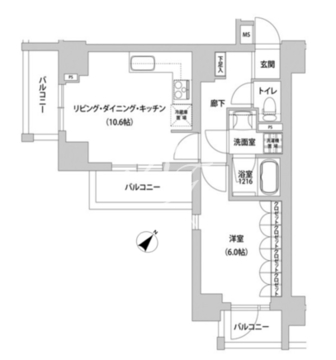 メトロステージ上野 902 間取り図