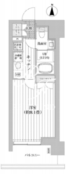 ライオンズフォーシア清澄白河 203 間取り図