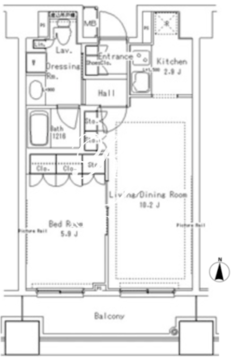 パークアクシス御茶ノ水ステージ 205 間取り図