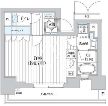 ライオンズフォーシア清澄白河 1205 間取り図
