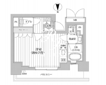ライオンズフォーシア清澄白河 406 間取り図