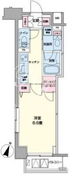 プライムアーバン日本橋浜町 303 間取り図