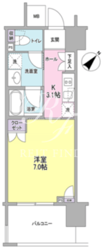 フレアージュ恵比寿 903 間取り図