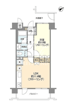 東急ドエル・アルス恵比寿イスト 303 間取り図