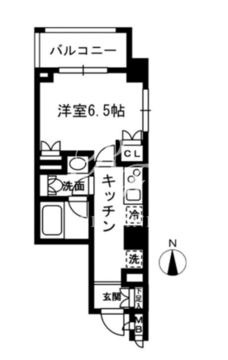 レジディア中落合 B605 間取り図