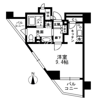 レジディア中落合 A705 間取り図