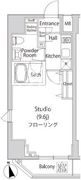 カーサスプレンディッド虎ノ門新橋 1501 間取り図