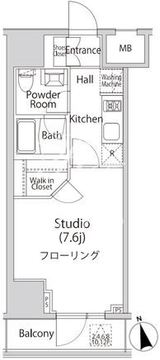 カーサスプレンディッド虎ノ門新橋 1202 間取り図