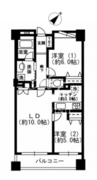 レジディア根岸 202 間取り図