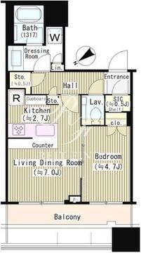 キャピタルゲートプレイス T-3011 間取り図