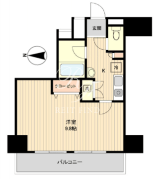 ラクラス新御徒町 602 間取り図