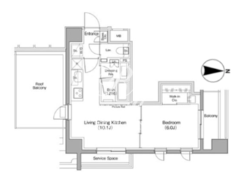ザ・パークハビオ目黒レジデンス 501 間取り図
