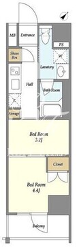 レジデンス門前仲町スクエア 202 間取り図