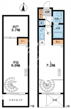 カッシア目黒 104 間取り図
