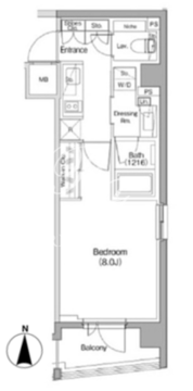 ザ・パークハビオ南大井 206 間取り図